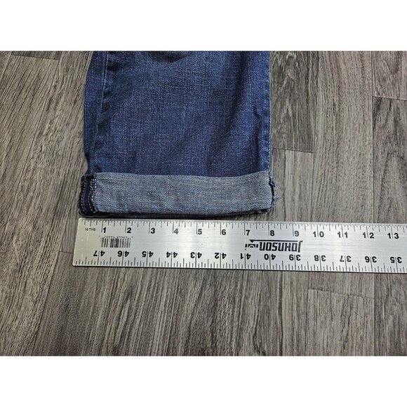 (3/$35) Levis Bermuda Shorts Womens 14 Mid Rise Rolled Cuff Relaxed Denim Casual - Picture 13 of 13
